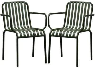 Set of 2 Arboria Outdoor Armchairs - Green