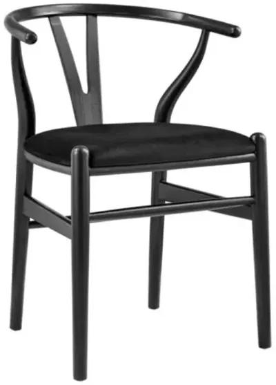 Set of 2 Rivello Side Chairs - Velvet - Black