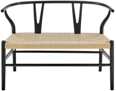 Rivello Loveseat - Black/Natural