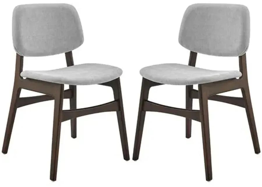 Set of 2 Valhara Side Chairs - Gray