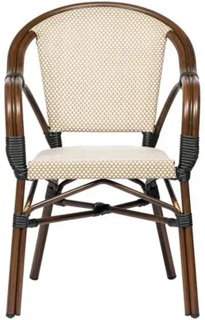 Set of 2 Tavola Indoor/Outdoor Stacking Armchairs - Brown