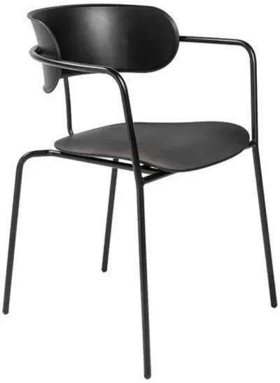 Set of 4 Lumina Stacking Armchairs - Black