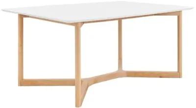 Nordic Rectangular Dining Table - White/Natural