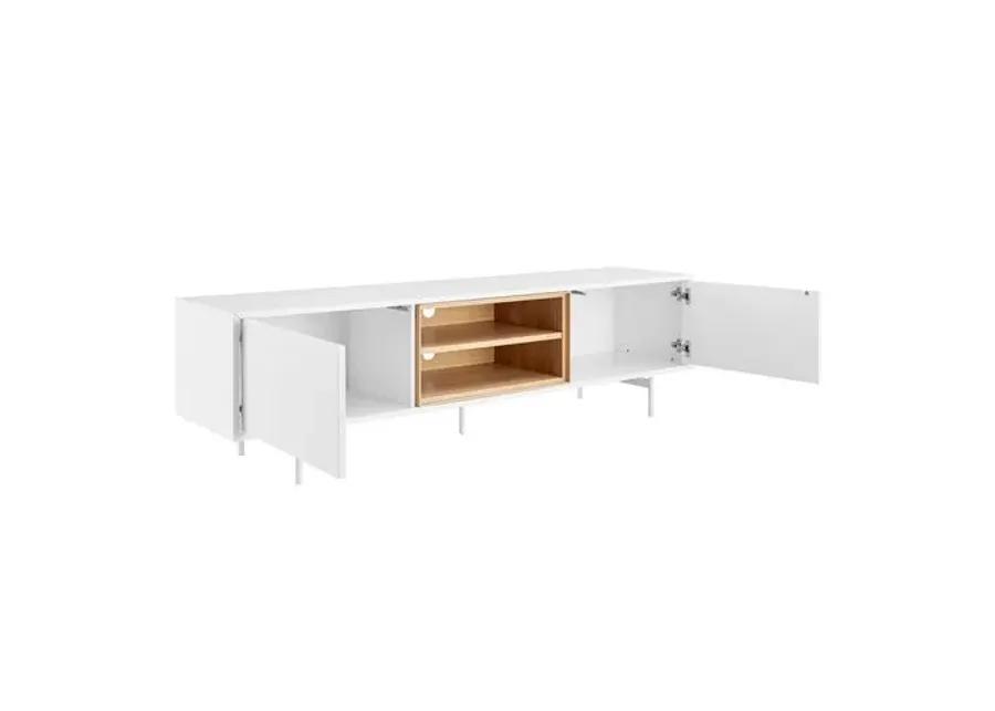 Nordhaven 71" Media Stand - White/Oak