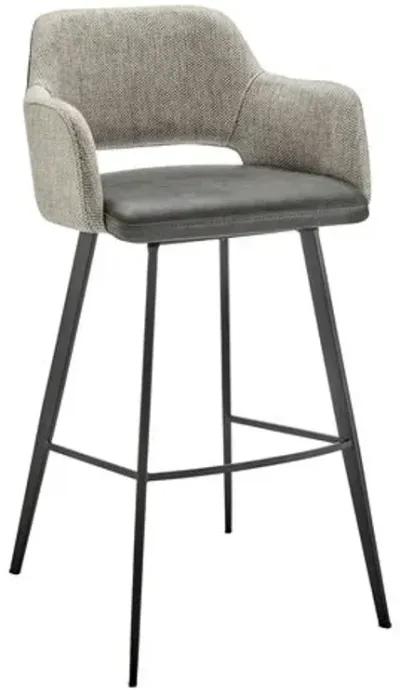 Vintara Leatherette Swivel Barstool - Gray