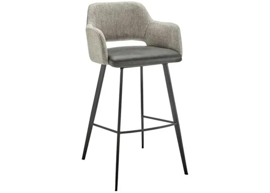 Vintara Leatherette Swivel Barstool - Gray