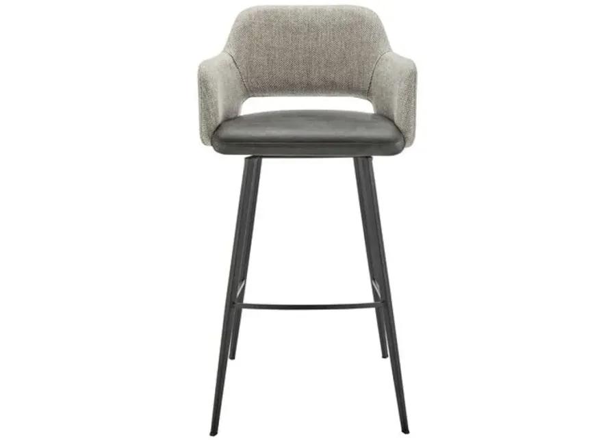 Vintara Leatherette Swivel Barstool - Gray