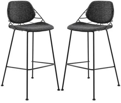 Set of 2 Florine Barstools - Black