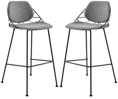 Set of 2 Florine Barstools - Gray