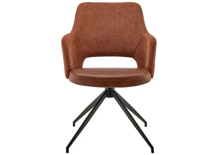 Swayfield Swivel Armchair - Brown