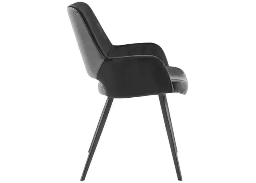 Vintara Armchair - Black Velvet