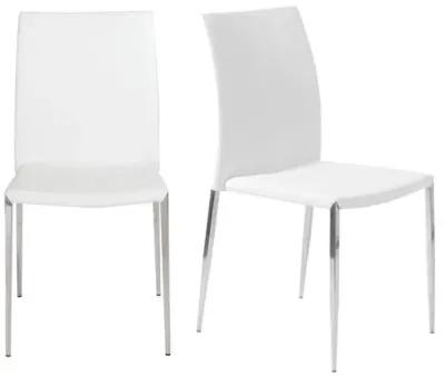 Set of 2 Thaline Stacking Chairs - White