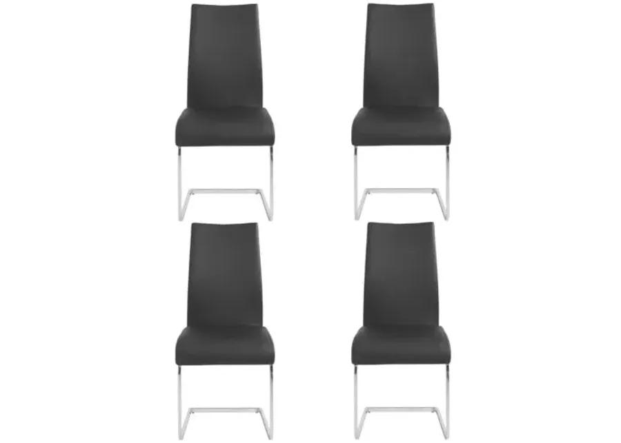 Set of 4 Virelia Side Chairs - Black