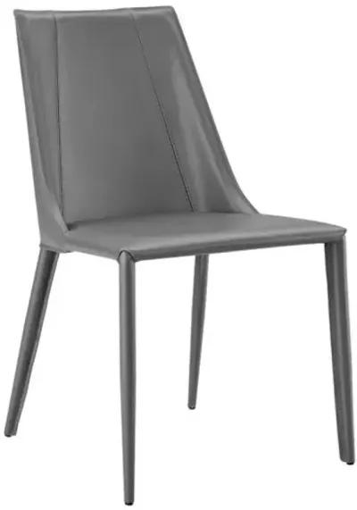 Casey Leatherette Side Chair - Gray