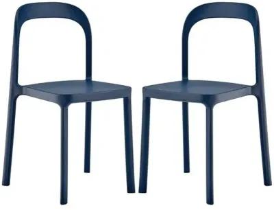 Set of 2 Clemmie Indoor/Outdoor Side Chairs - Blue