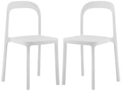 Set of 2 Clemmie Indoor/Outdoor Side Chairs - White