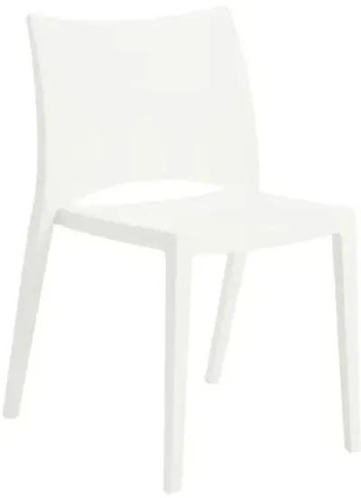 Set of 2 Jinni Indoor/Outdoor Stacking Chairs - White