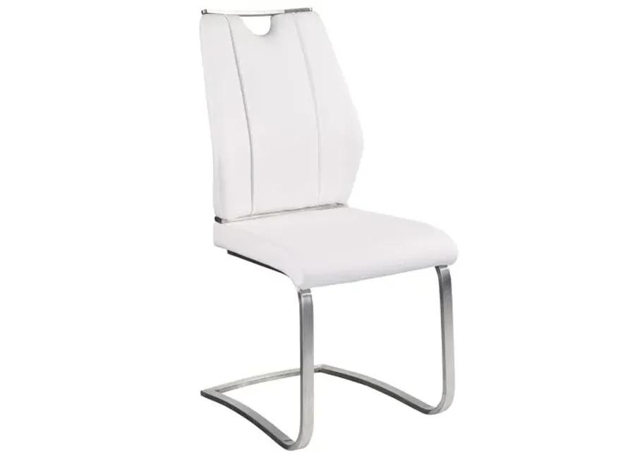 Set of 2 Serenade Side Chairs - Leatherette - White