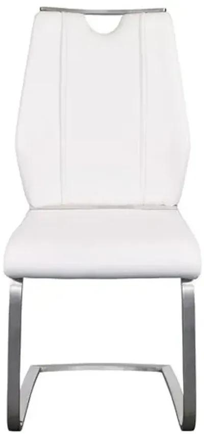 Set of 2 Serenade Side Chairs - Leatherette - White