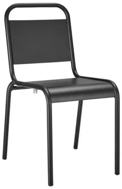 Set of 2 Terrafirma Outdoor Side Chairs - Black