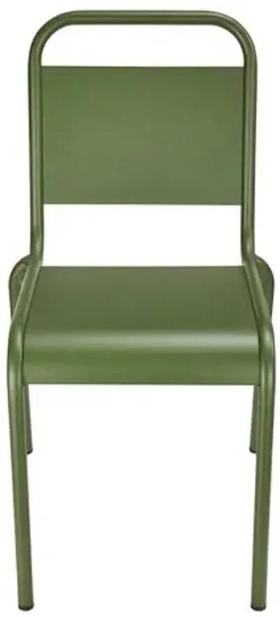 Set of 2 Terrafirma Outdoor Side Chairs - Green