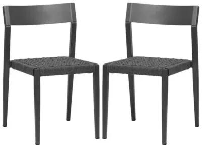 Set of 2 Graystone Outdoor Rope Side Chairs - Gray