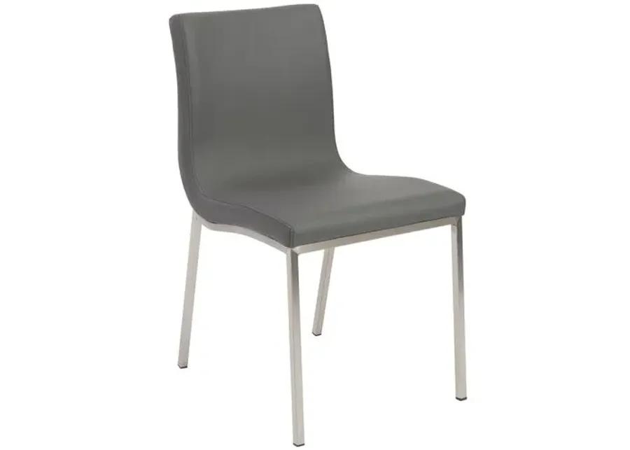 Set of 2 Vesta Side Chairs - Gray Leatherette