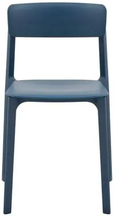 Set of 2 Perri Indoor/Outdoor Side Chairs - Blue