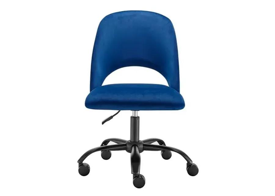 Velstara Office Chair - Velvet - Blue