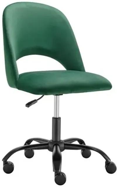 Velstara Office Chair - Velvet - Green