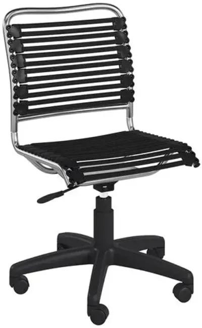 Flexara Bungie Flat Low Back Office Chair - Black