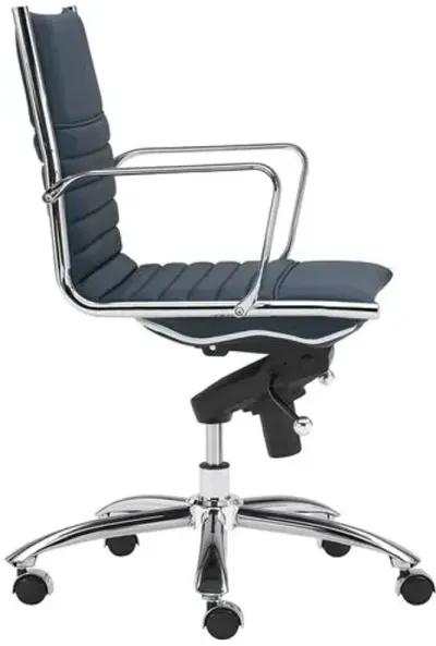 Homer Low Back Office Chair - Leatherette - Blue