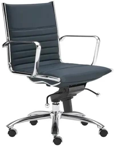 Homer Low Back Office Chair - Leatherette - Blue