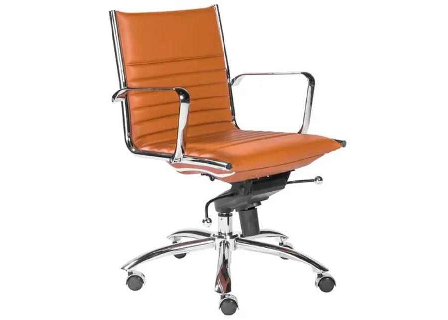 Homer Low Back Office Chair - Leatherette - Brown