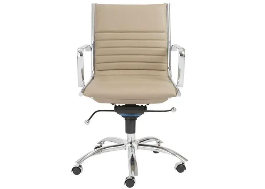 Homer Low Back Office Chair - Leatherette - Brown