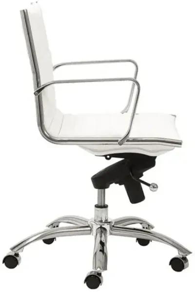 Homer Low Back Office Chair - Leatherette - White