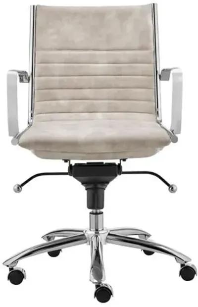 Bungie Comfort Low Back Office Chair - Velvet - Beige