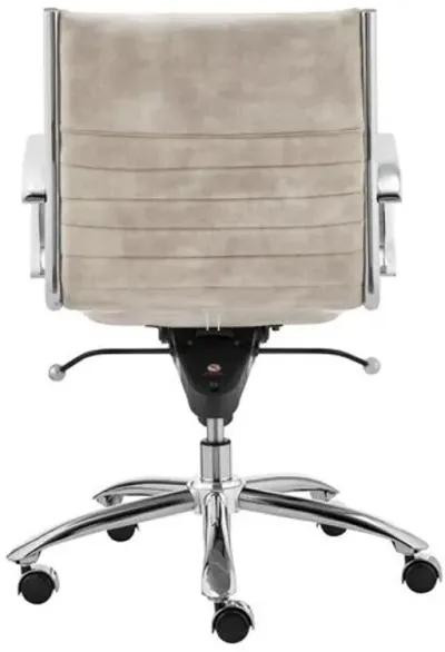 Bungie Comfort Low Back Office Chair - Velvet - Beige