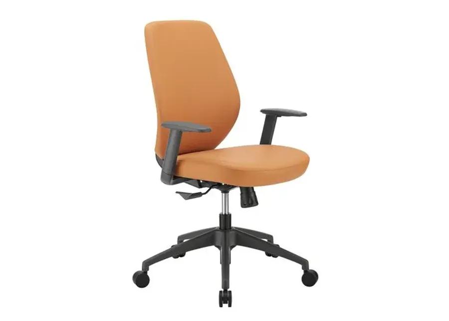 Tevin Low Back Office Chair - Brown