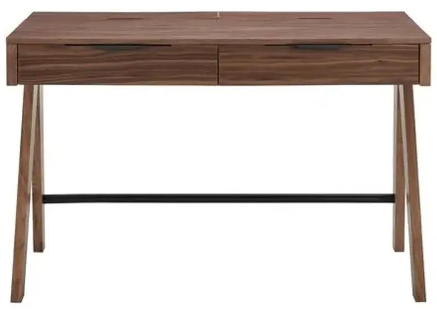 Jonathan Desk - Walnut - Brown