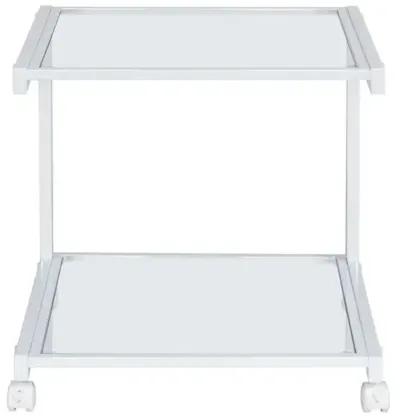 Tonna Glass Printer Cart - White