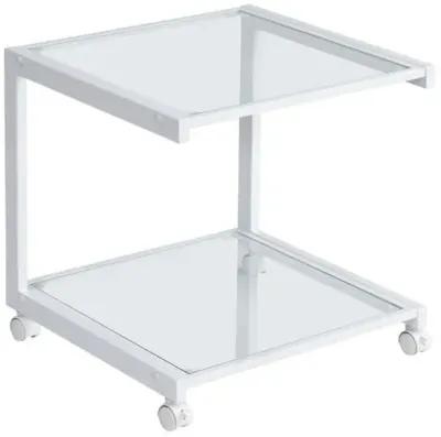 Tonna Glass Printer Cart - White