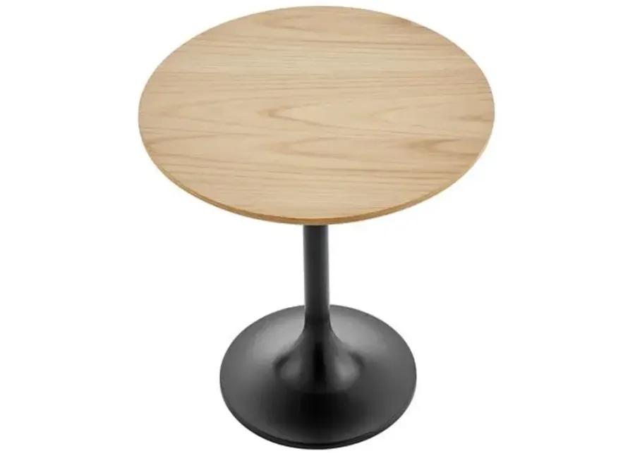 Aiden 20" Round Side Table - Brown