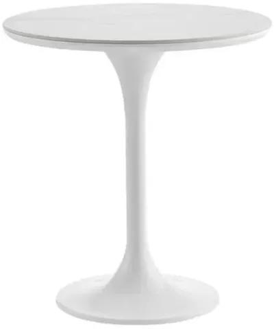 Aiden 20" Round Side Table - White