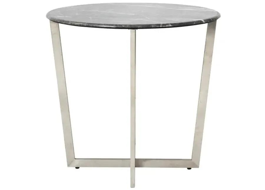 Marquin 24" Round Side Table - Black