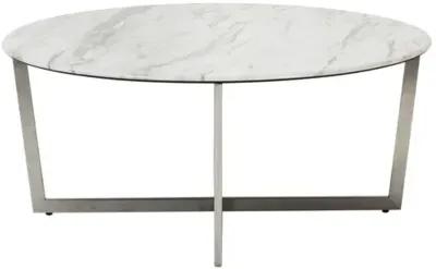 Marquin 36" Round Coffee Table - White