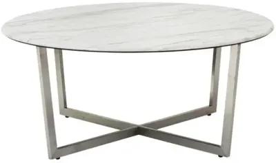 Marquin 36" Round Coffee Table - White