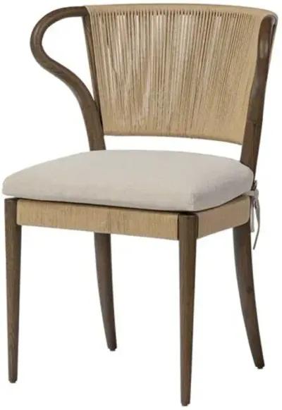 Amira Armless Dining Chair - Amber Lewis x Four Hands - Beige