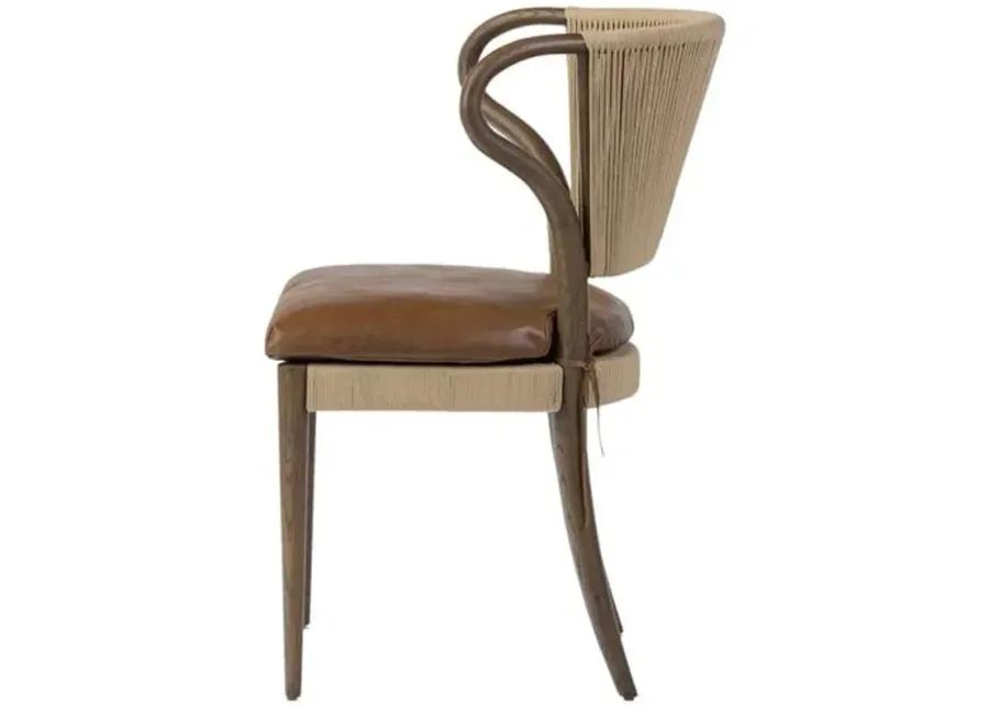 Amira Armless Dining Chair - Amber Lewis x Four Hands - Brown