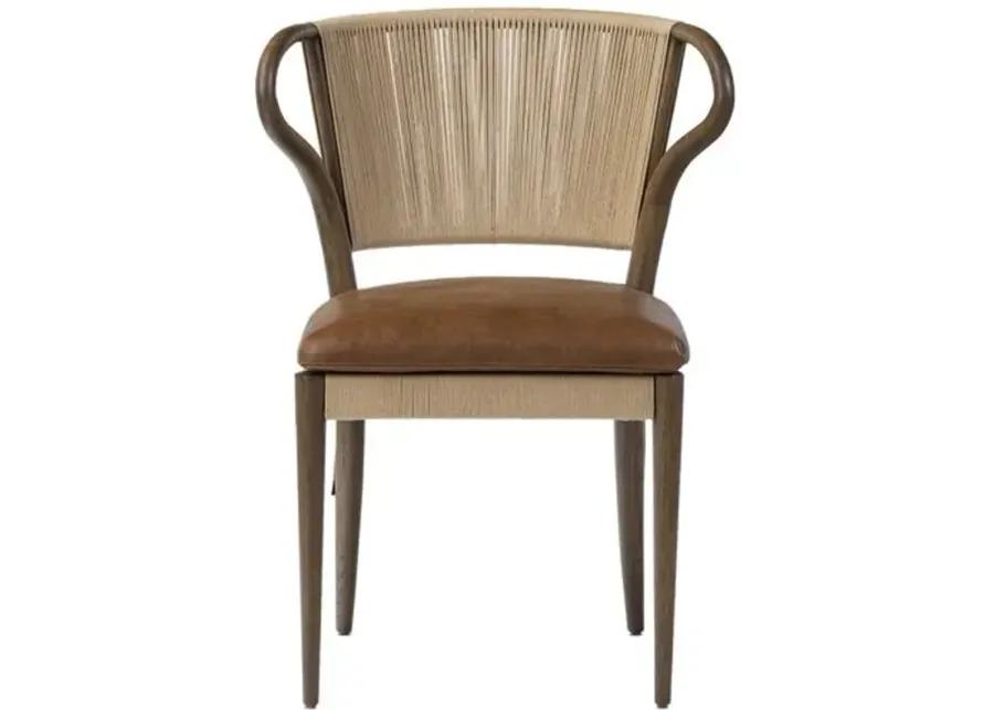 Amira Armless Dining Chair - Amber Lewis x Four Hands - Brown